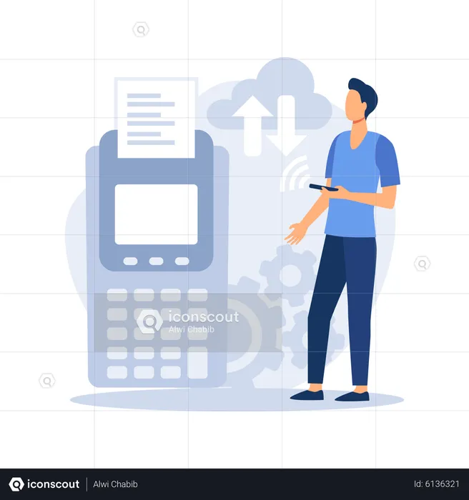 Wireless payment  Illustration