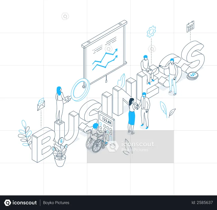 Geschäft und Finanzen  Illustration