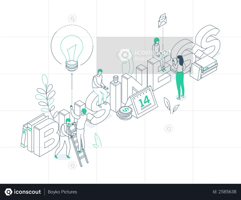 Geschäft und Finanzen  Illustration