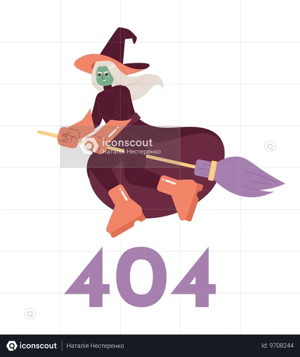 Witchcraft error 404  Illustration