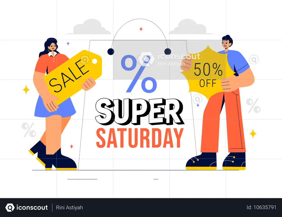 Super-Wochenend-Sale  Illustration