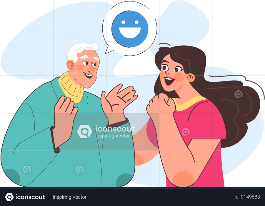 Woman advises to have positive mind  Illustration