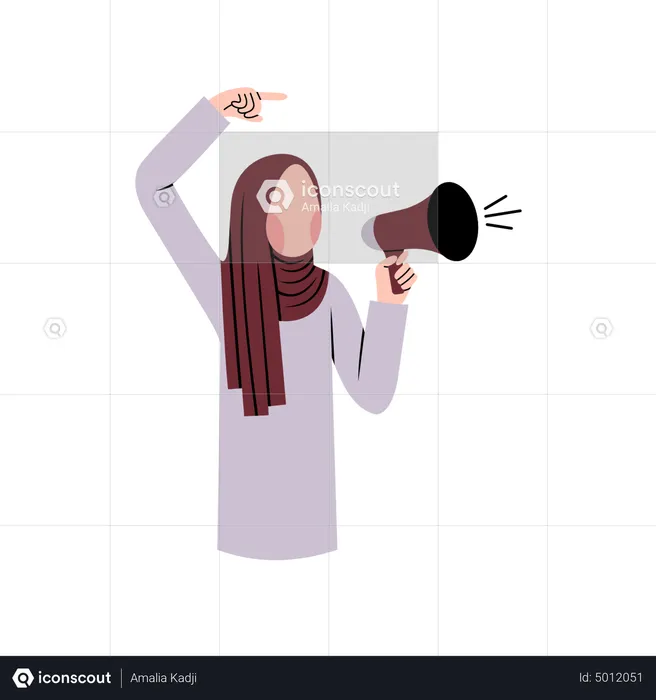 Woman ask for attention  Illustration
