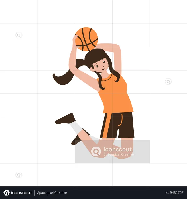 Woman Basketball Player  Illustration
