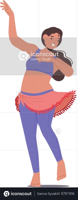 Woman Belly Dance  Illustration