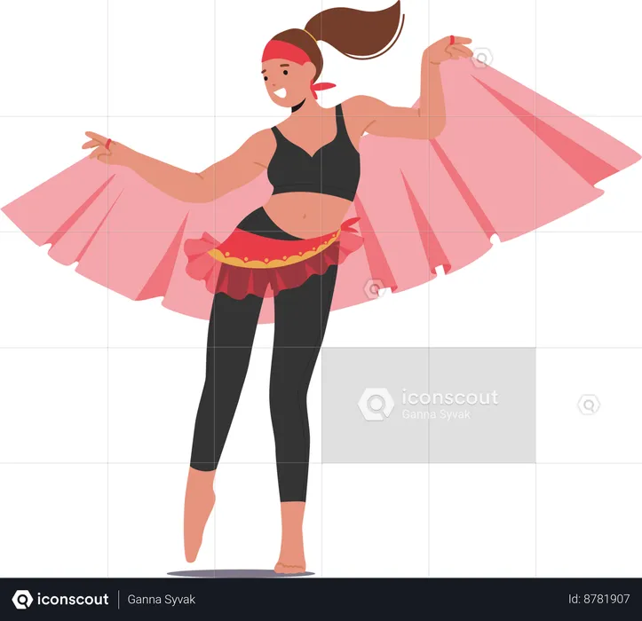 Woman Belly Dancer  Illustration