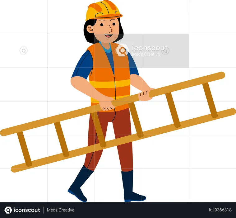 Woman Builder  Illustration