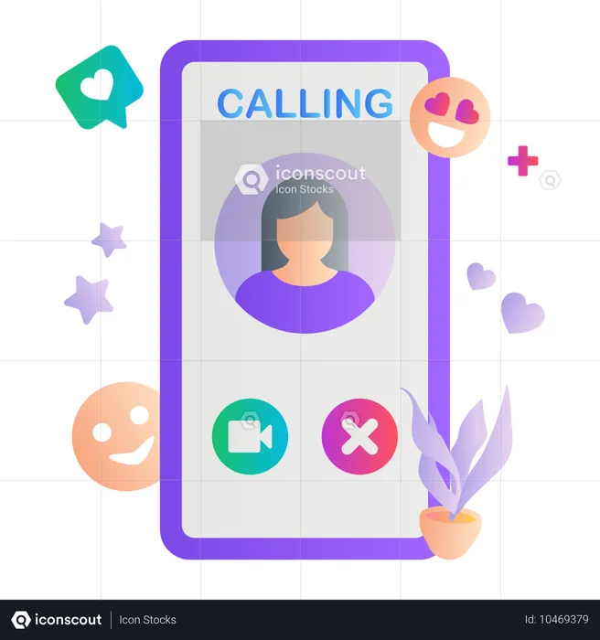 Woman calling  Illustration