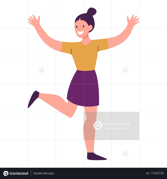 Woman celebrates birthday party  Illustration