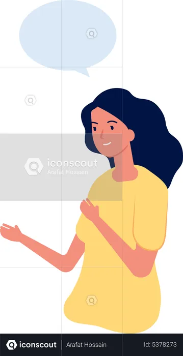 Woman chatting  Illustration