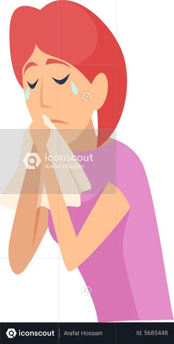 Woman crying  Illustration