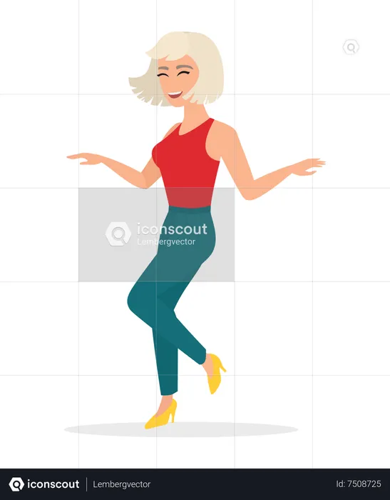 Woman Dancing  Illustration