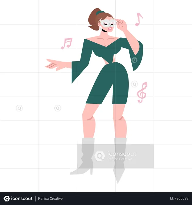 Woman dancing  Illustration