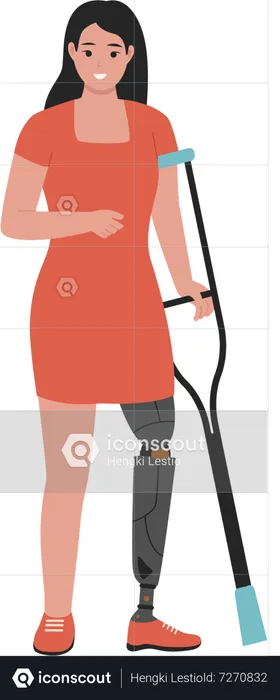 Woman disabilities  Illustration