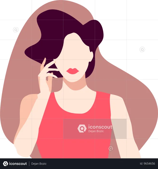 Woman doing body care treatment  Illustration