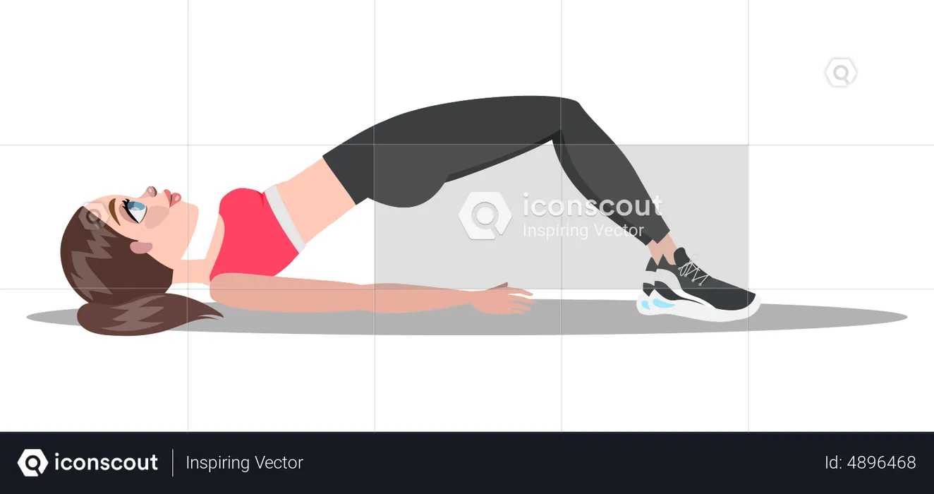 Woman doing body stretching  Illustration