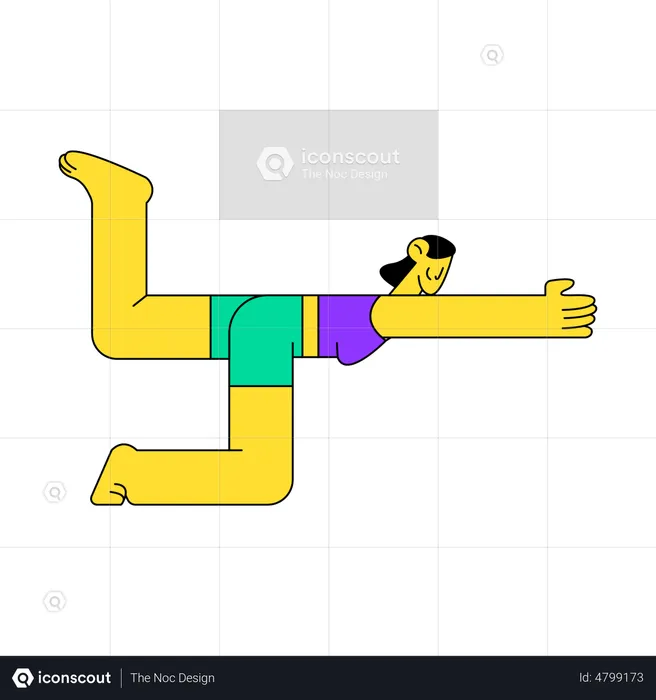 Woman doing body stretching  Illustration