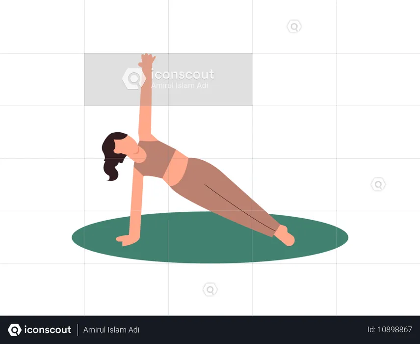 Woman doing body stretching  Illustration