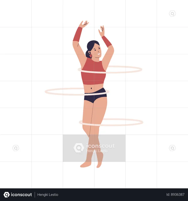 Woman doing circus performers  Illustration