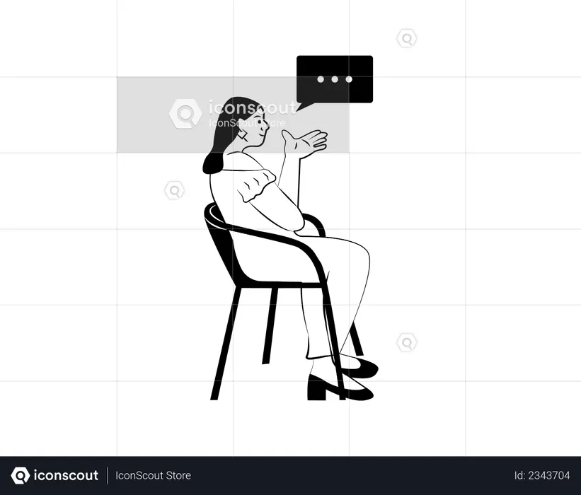 Woman doing conversation  Illustration