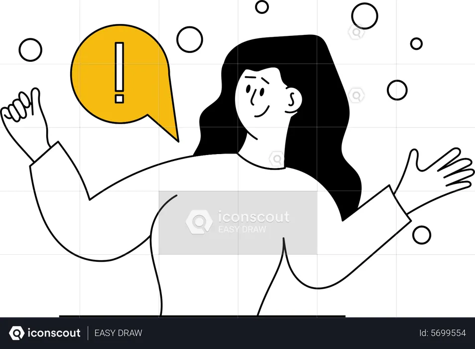 Woman doing digital marketing  Illustration