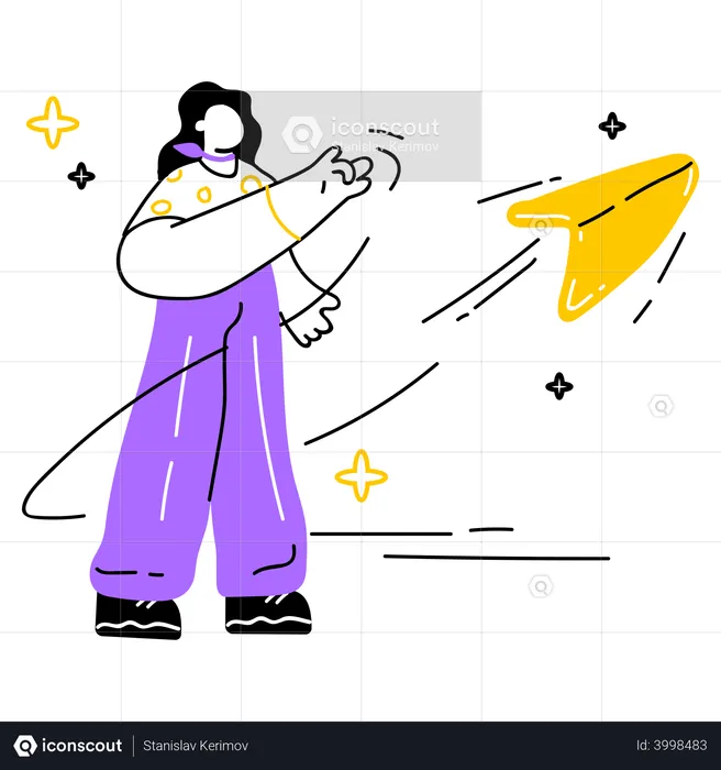 Woman doing Email marketing  Illustration