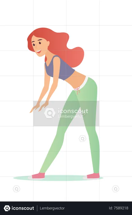 Woman doing exercise  Illustration