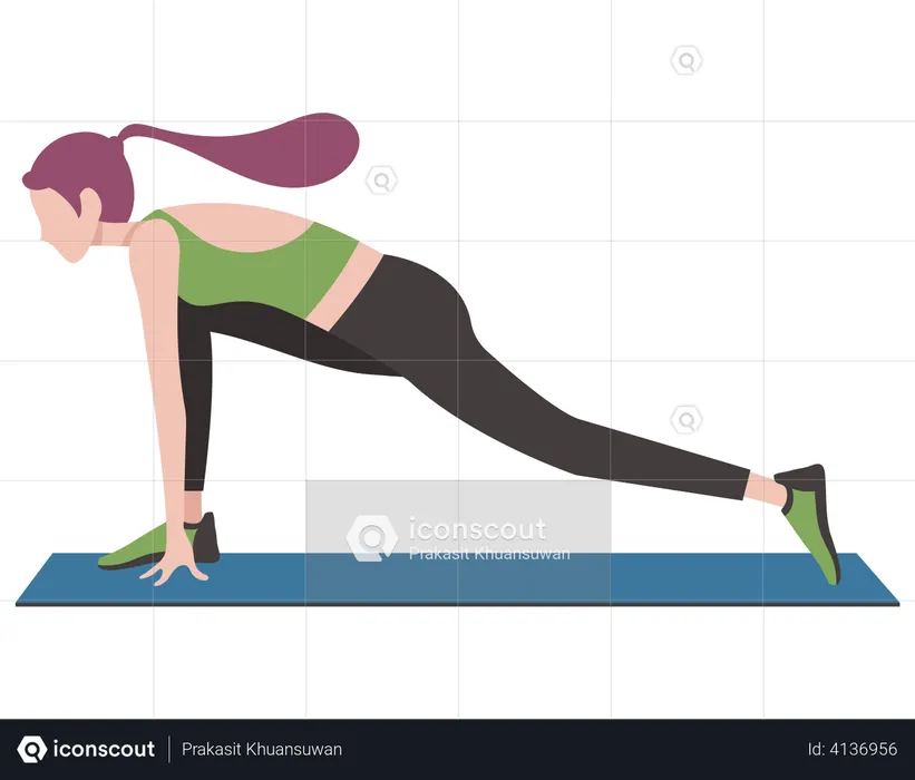 Woman doing exercise  Illustration