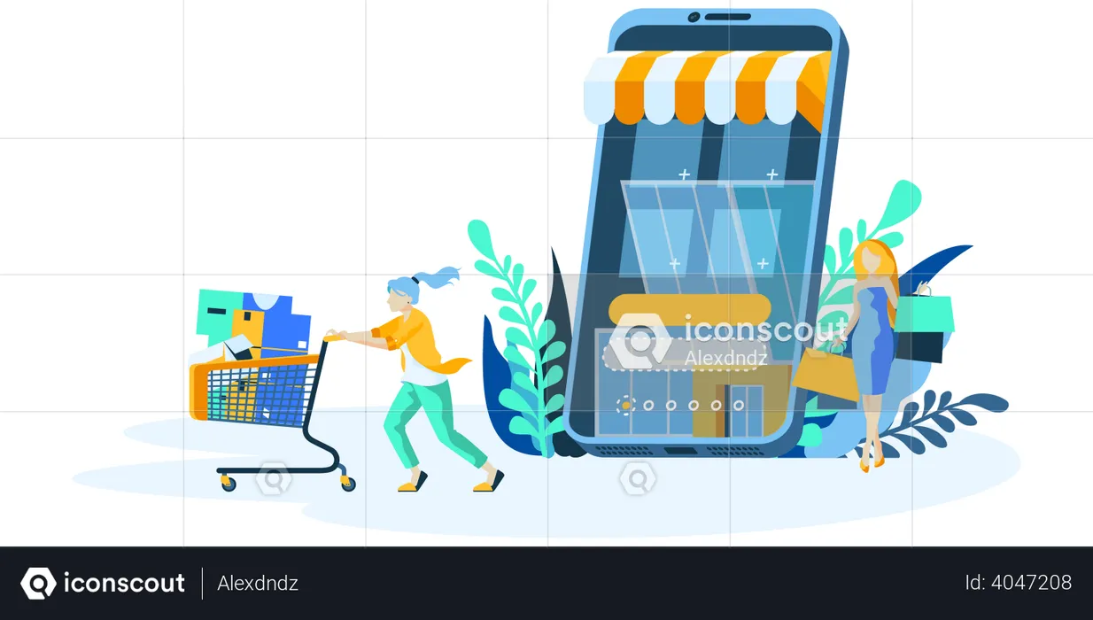 File:Cartoon Woman Doing Some Online Shopping While At Work.svg