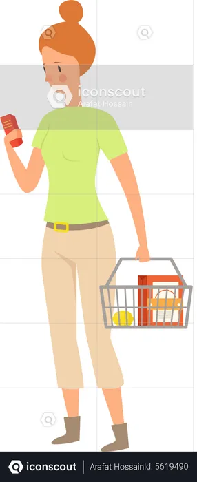 Woman doing shopping  Illustration