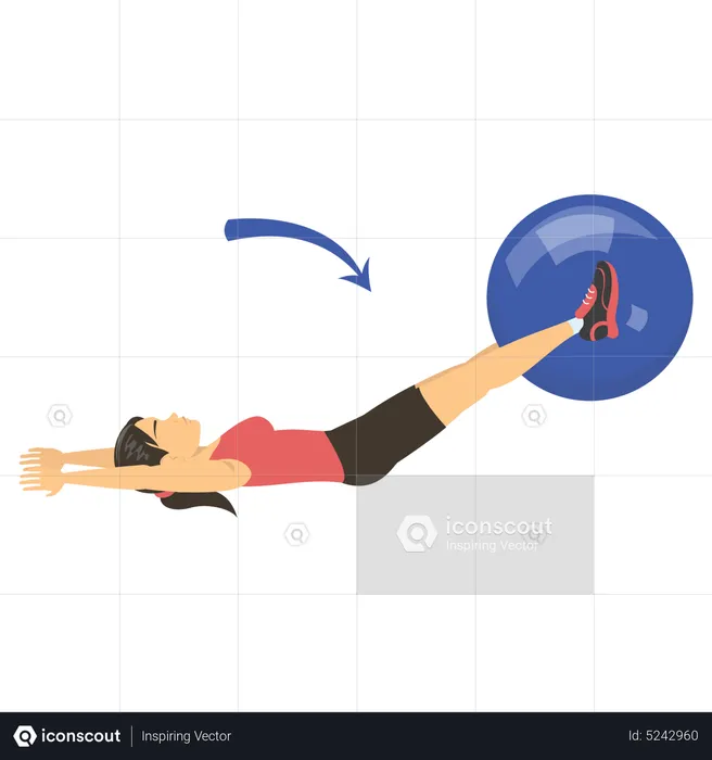 Woman doing workout  Illustration