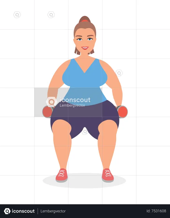 Woman Doing Workout  Illustration