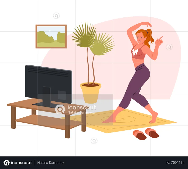 Woman doing Workout  Illustration