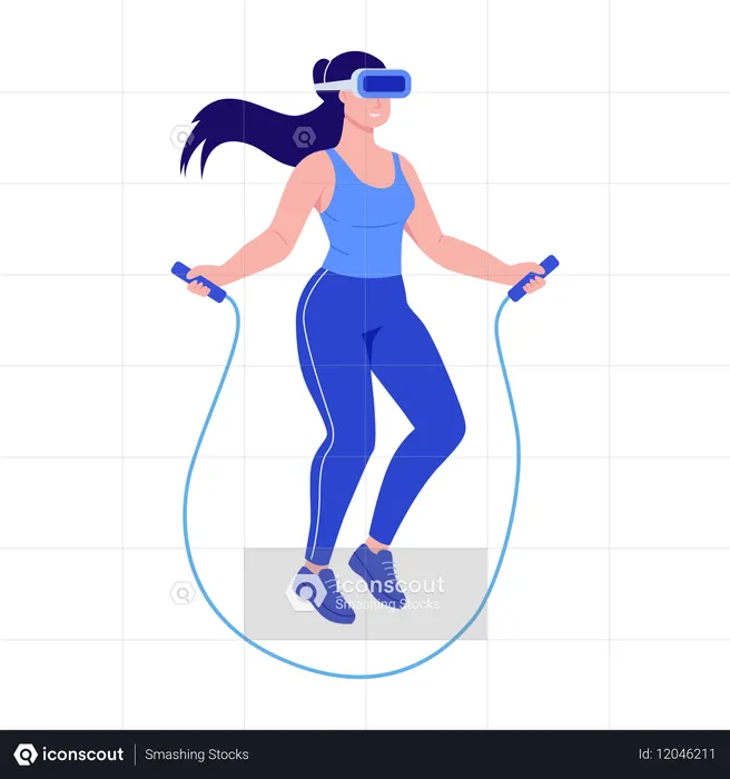 WoMan doing workout session  Illustration