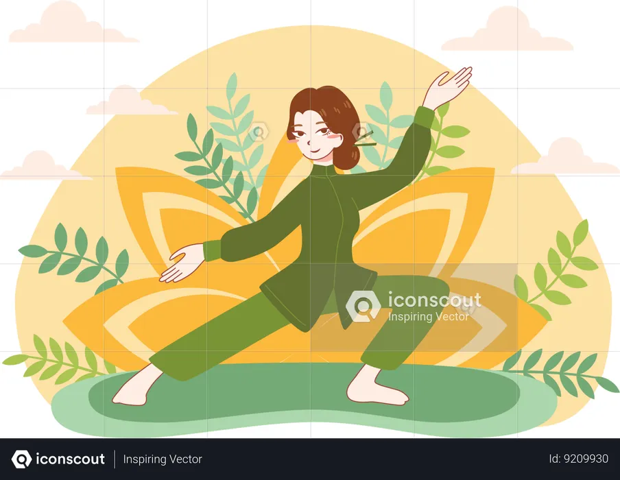 Woman doing Yoga  Illustration