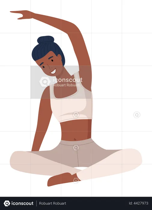 Woman doing yoga  Illustration
