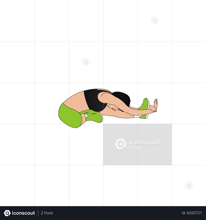 Woman doing yoga asana  Illustration
