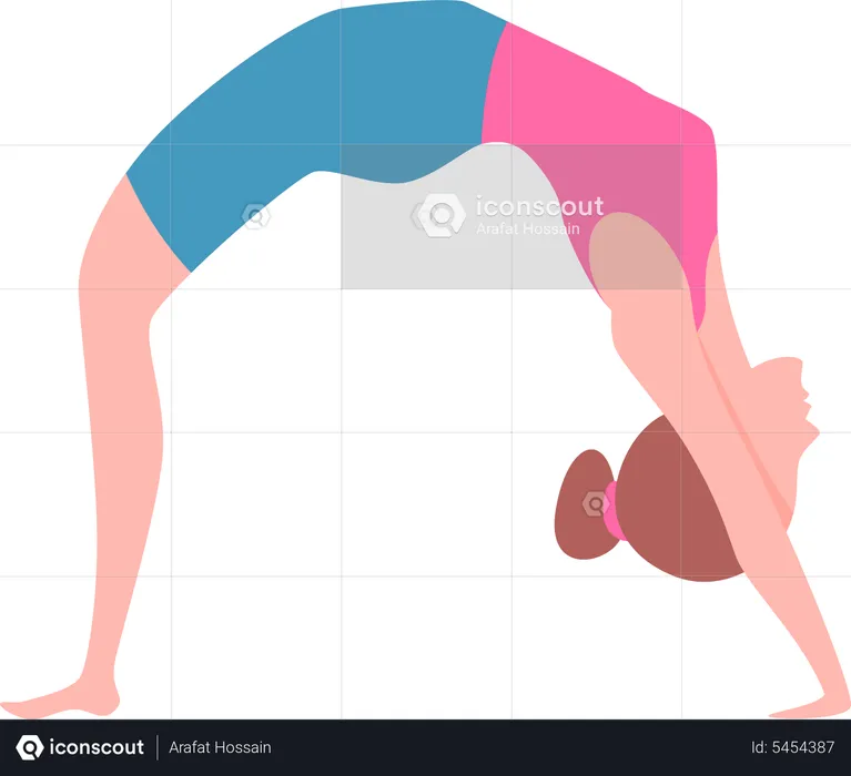 Woman doing yoga asana  Illustration