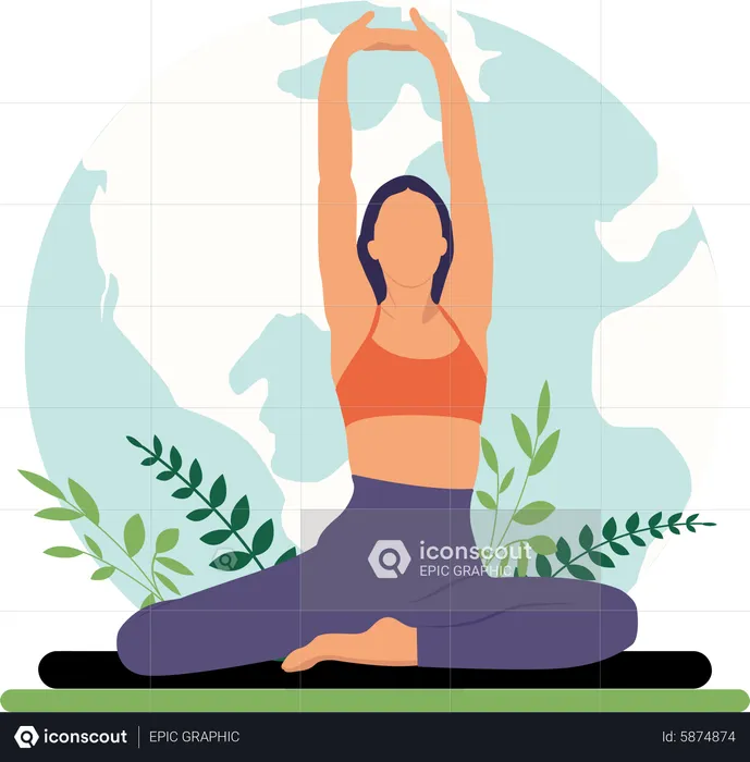 Woman doing yoga  Illustration