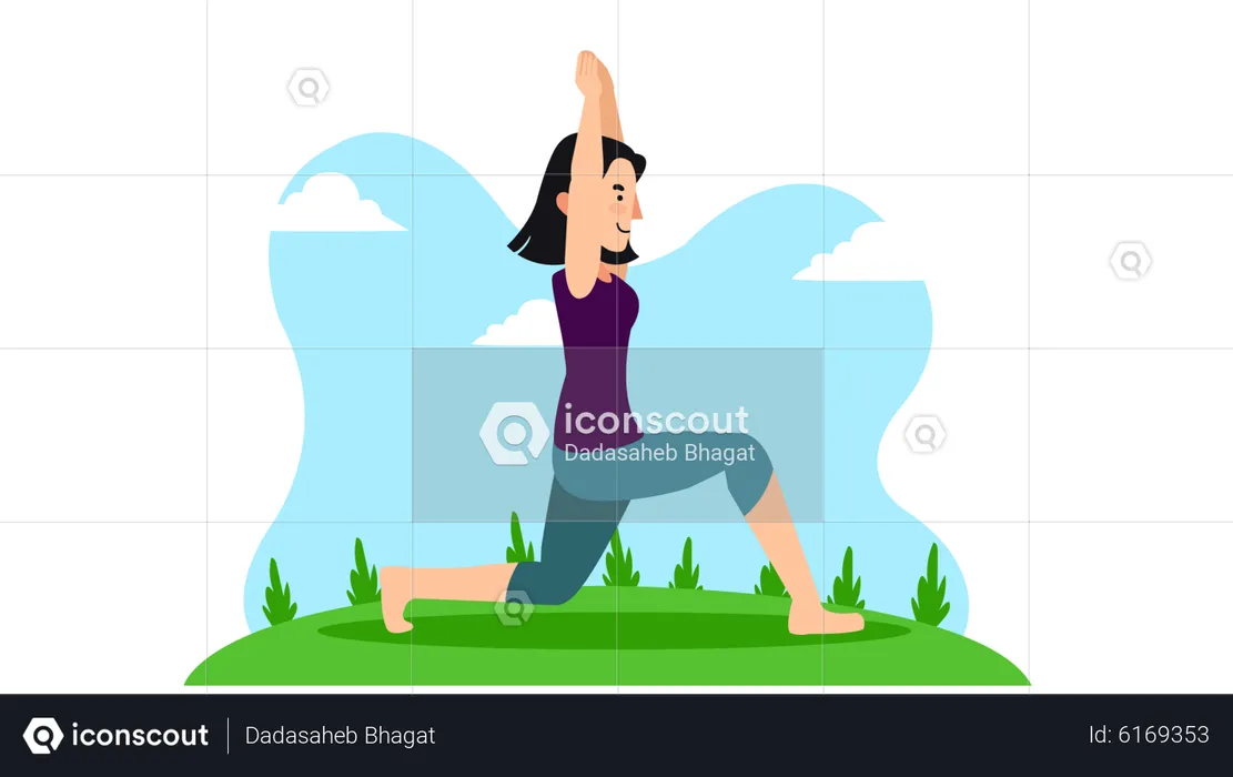 Woman doing yoga  Illustration