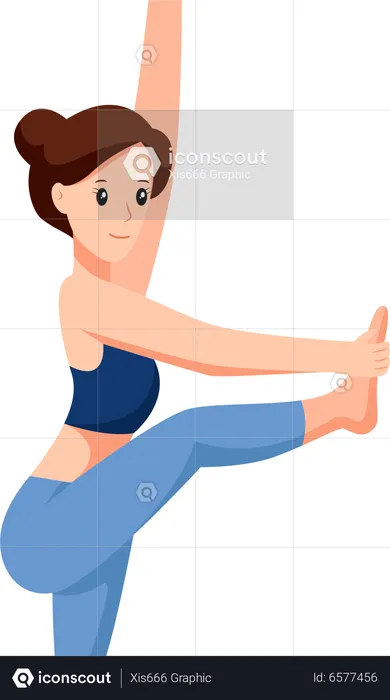 Woman Doing Yoga  Illustration