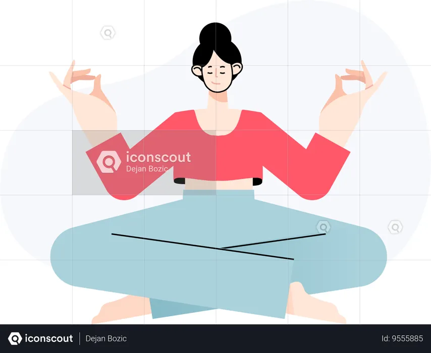 Woman doing yoga  Illustration