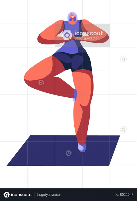 Woman doing yoga  Illustration