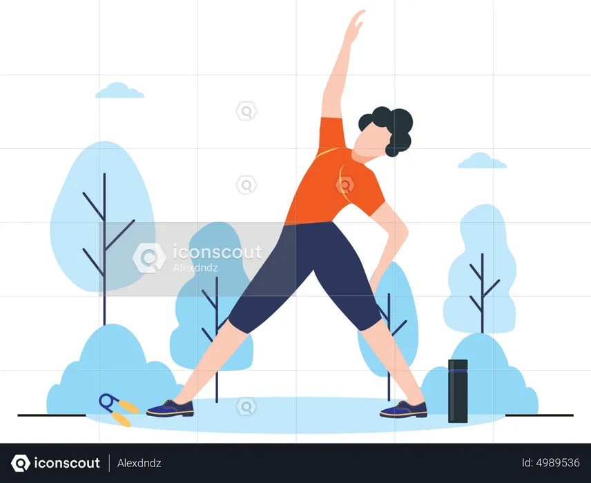 Woman Doing Yoga  Illustration