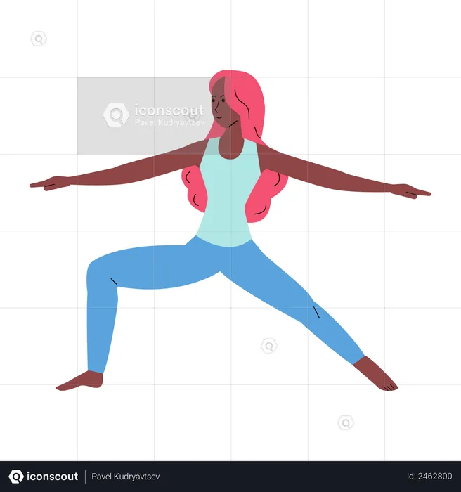 Woman doing yoga  Illustration