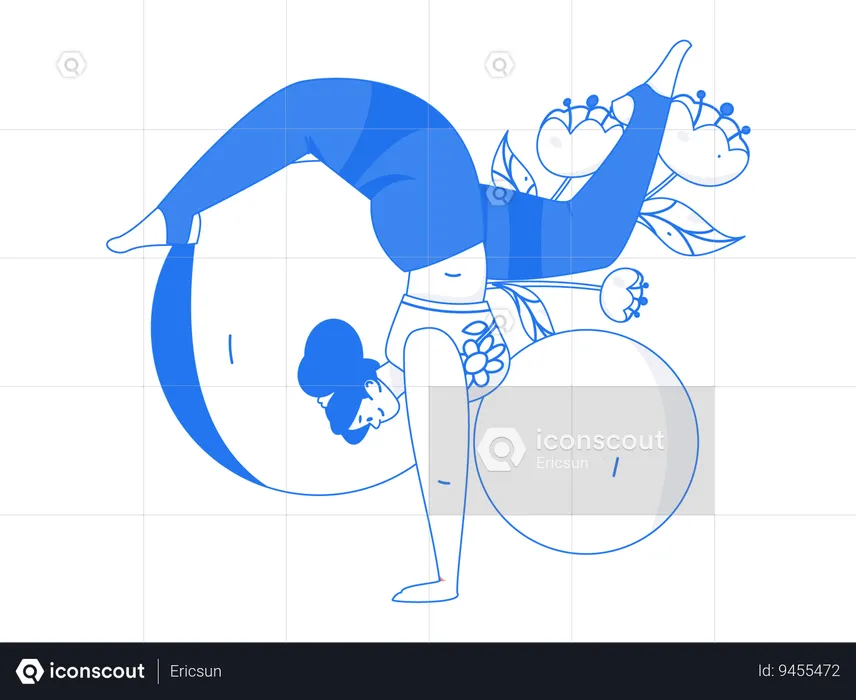 Woman doing yoga poses  Illustration