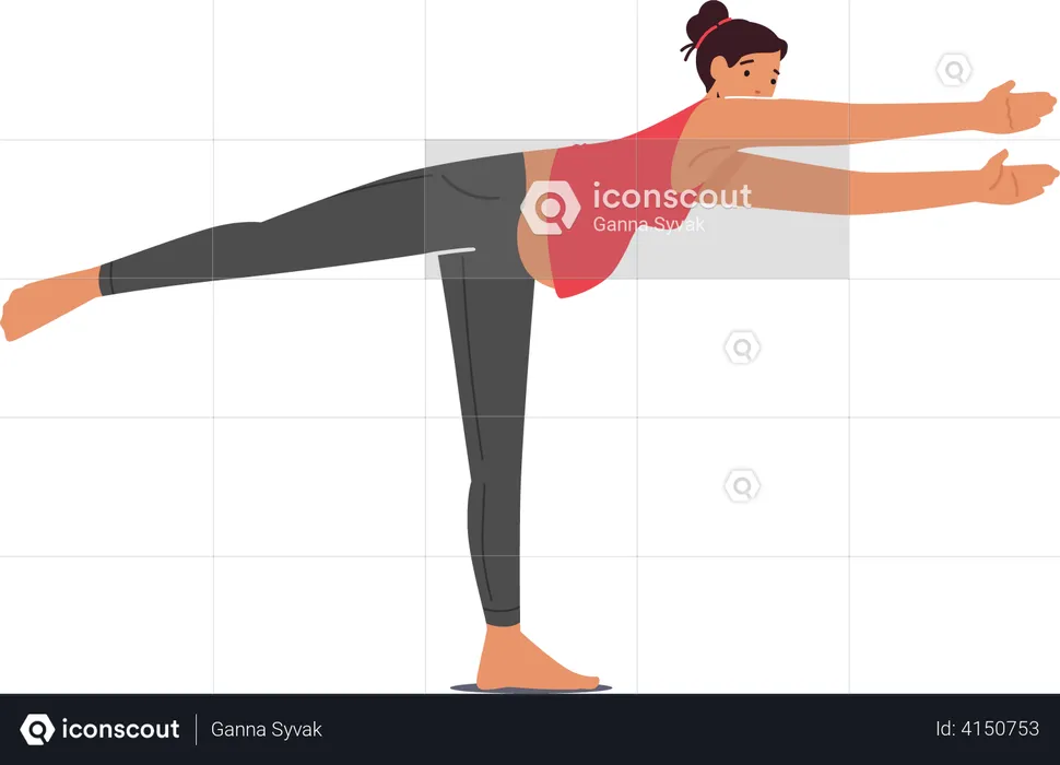 Woman exercising during pregnancy  Illustration