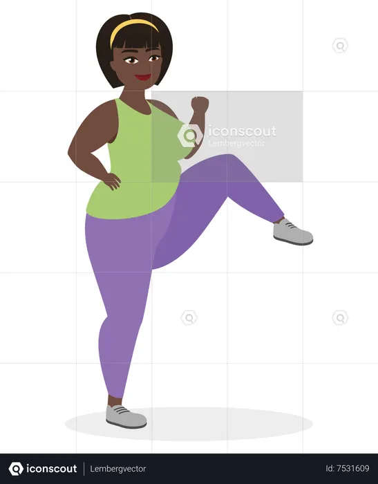 Woman Exercising  Illustration