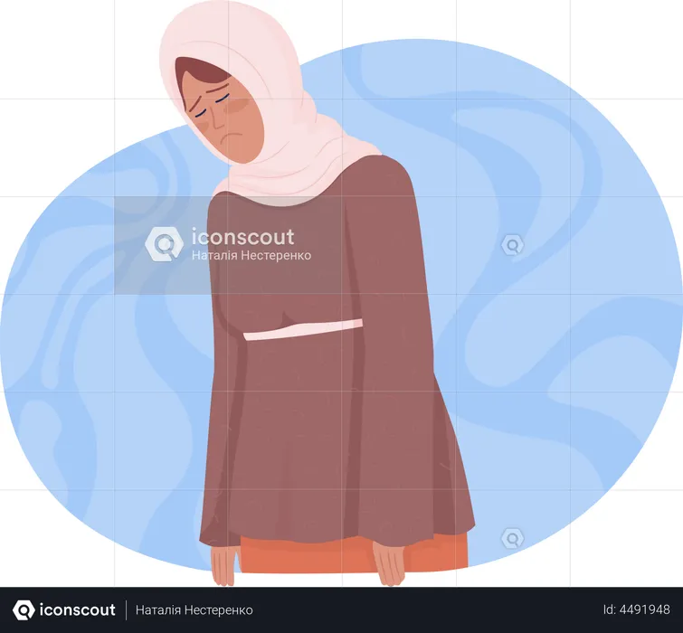 Woman Feeling Down  Illustration