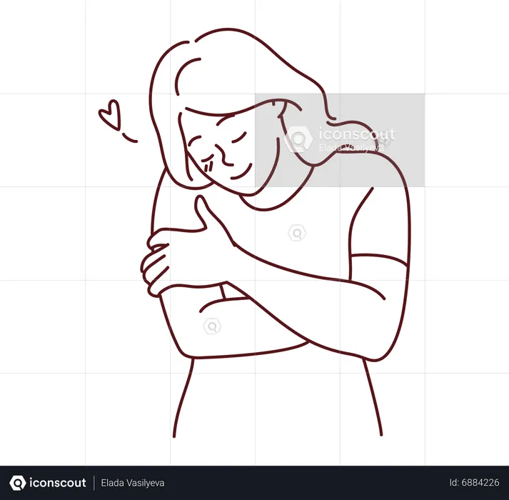Woman feeling love  Illustration